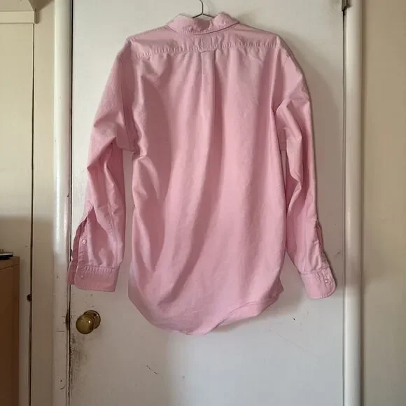 VTG Brooks Brothers Jeffrey Pink Button Down Cotton Logo Oxford Shirt USA | XL - Picture 7 of 11